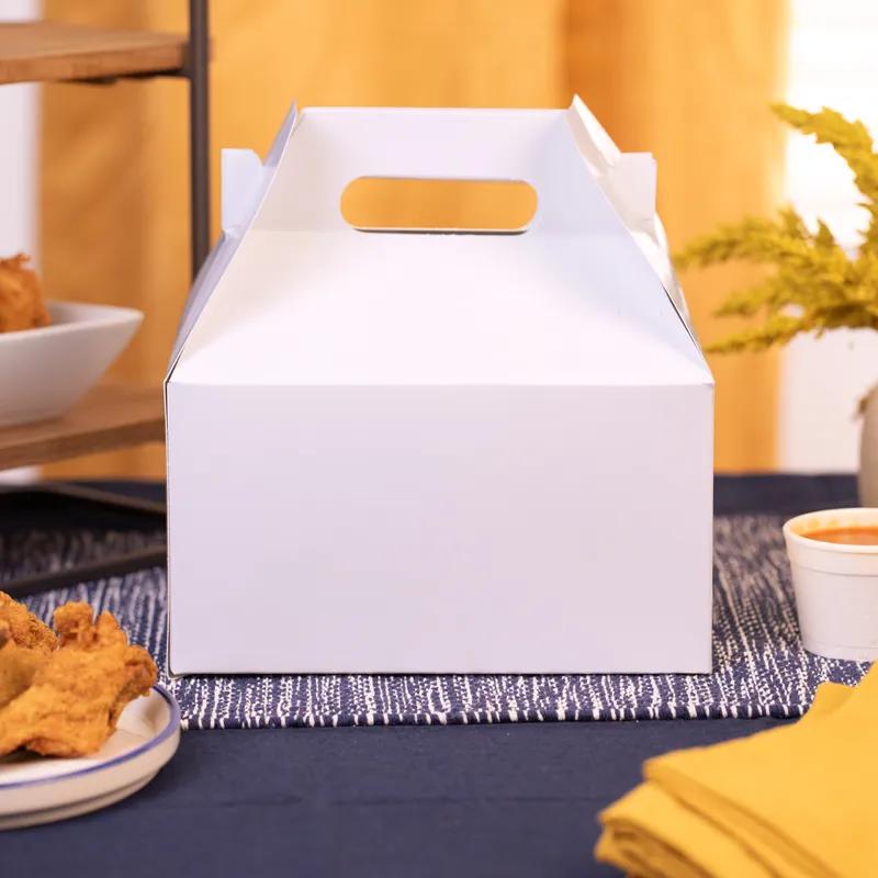 Lunch Take-Out Box Barn 9.0625X7.0625X5 IN SBS Paperboard White Rectangle 125/Case