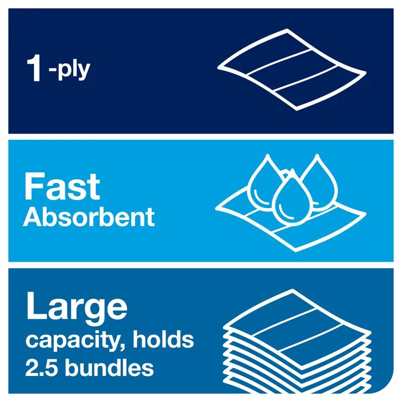 Tork Folded Paper Towel H2 9.5X9 IN 3.2X9 IN White Multifold Z Embossed Refill 250 Sheets/Pack 16 Packs/Case