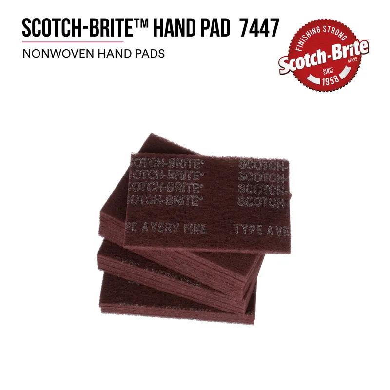 Scotch-Brite™ 7447 General Purpose Hand Pad 9X6 IN Maroon 60/Case