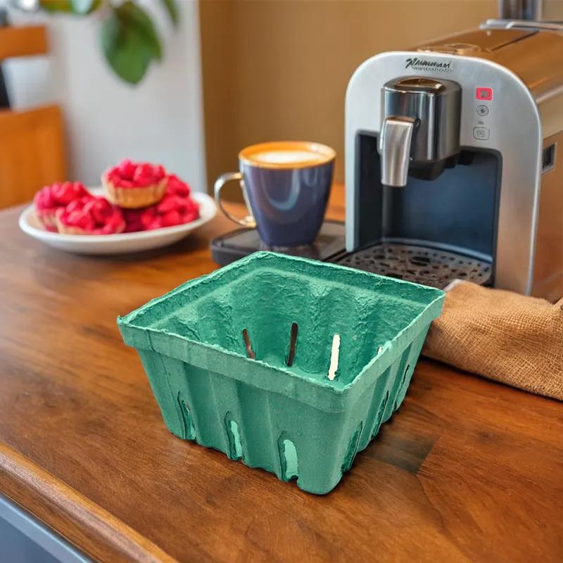 Berry Basket 32 OZ Molded Fiber Green 250/Case
