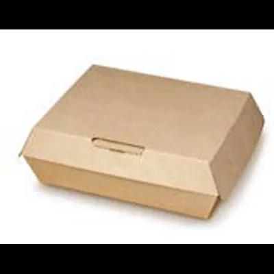 Bagcraft® EcoCraft® Take-Out Box Hinged With Dome Lid Medium (MED) 8X6X2.75 IN Fiber Paper Kraft Fluted 200/Case