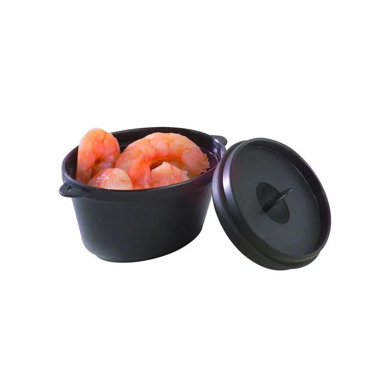 Bakery Pan & Lid Combo 2.5 OZ 2.1X2.75X1.5 IN Plastic Black Freezer Safe 10 Count/Pack 20 Packs/Case 200 Count/Case