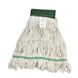 Victoria Bay Mop Head Medium (MED) White Cotton Synthetic Fiber 4PLY Loop End Launderable 12/Case