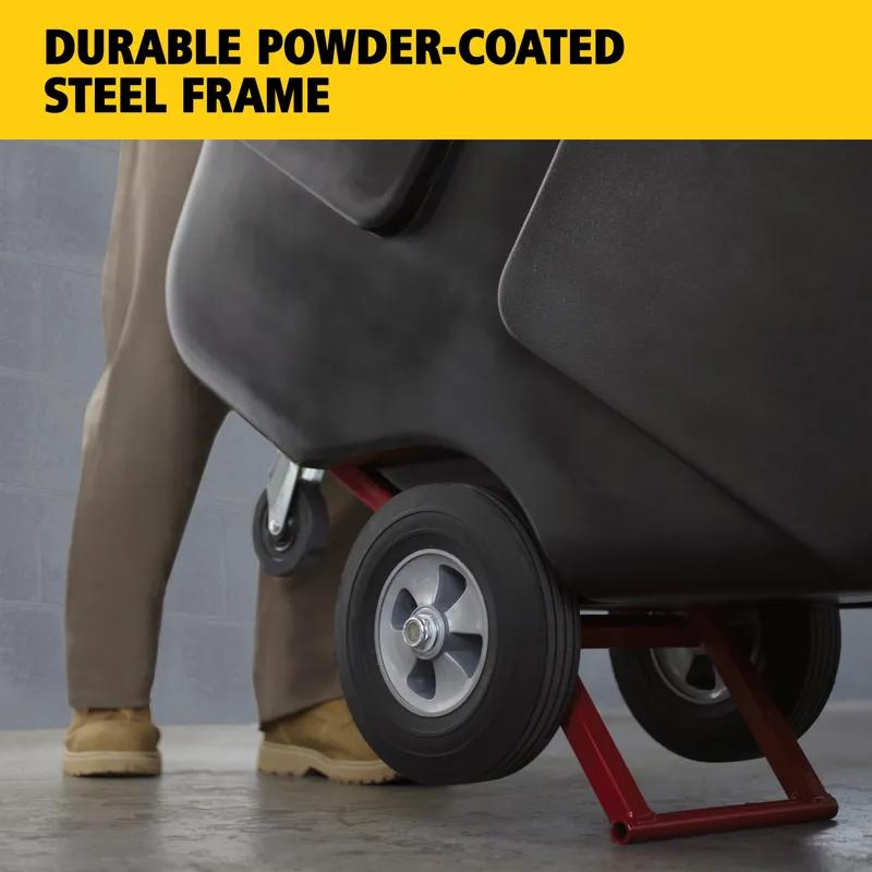 Utility Tilt Truck 29X60X38.5 IN 0.5 Cubic Yard 450 LB Black Red Resin FDA Approved Rotomolded 1/Each