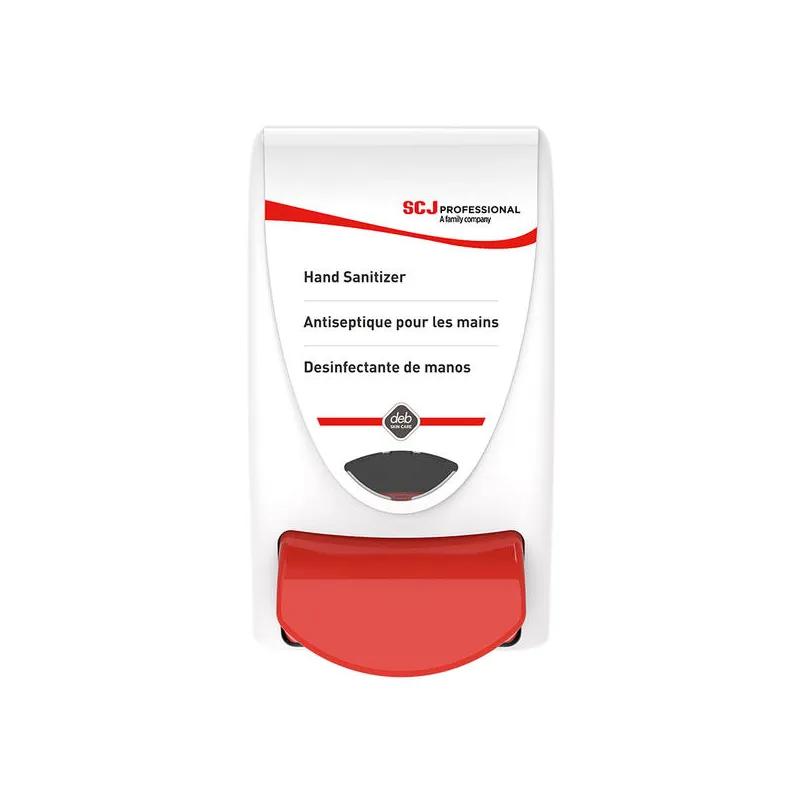 Proline Hand Sanitizer Dispenser Foam 1000 mL White Red Plastic Manual Surface Mount 1/Each