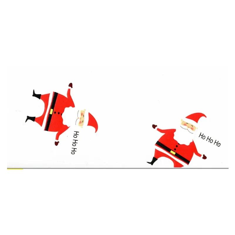 Multi-Purpose Roll 40IN X100FT Cellophane Multicolor Santa 1/Roll