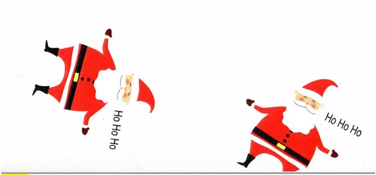 Multi-Purpose Roll 40IN X100FT Cellophane Multicolor Santa 1/Roll