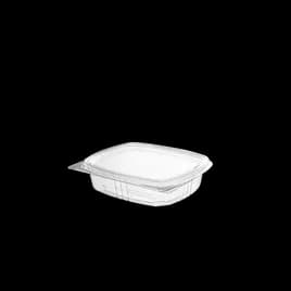 Deli Container Hinged With Flat Lid 8 OZ RPET Clear Rectangle 100 Count/Box 2 Box/Case