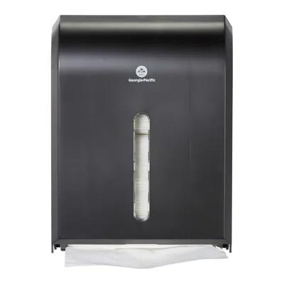 Georgia-Pacific Pro® Paper Towel Dispenser 11.125X13.625 IN Wall Mount Black C-Fold Multifold Combination Fold 1/Each