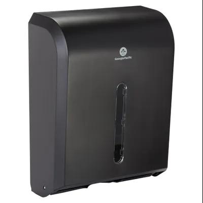 Georgia-Pacific Pro® Paper Towel Dispenser 11.125X13.625 IN Wall Mount Black C-Fold Multifold Combination Fold 1/Each