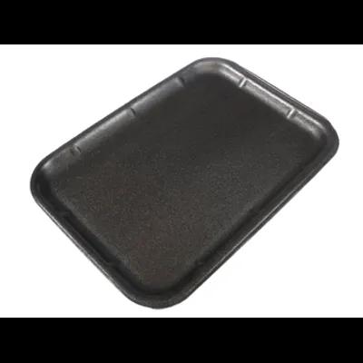 1014 Meat Tray 14X10X0.75 IN Polystyrene Foam Black Rectangle 100/Case