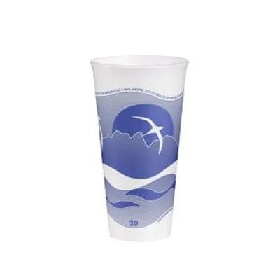 Dart® LX® Cup Insulated 20 OZ Polystyrene Foam Blue Horizon 500/Case