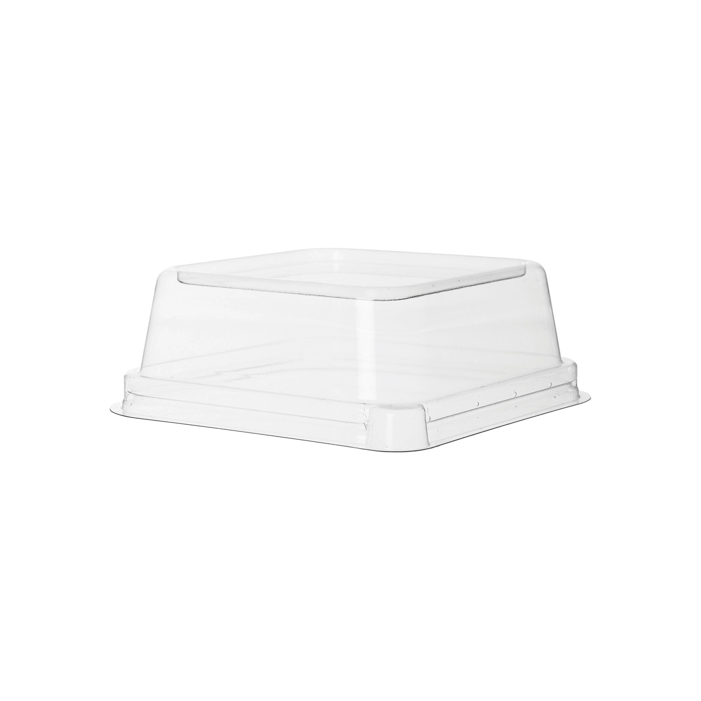 WorldView Lid Dome 5X5X2 IN PLA Clear Square For Container Unhinged 400/Case