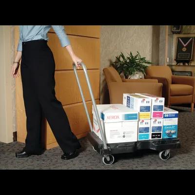 Triple Trolley 32.5X20.5X36 IN 250 LB Black Gray Resin With Straight Handle Utility With Casters Ergonomic Handle 1/Each