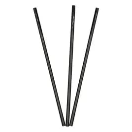 Victoria Bay Jumbo Straw 7.75 IN PP Black Wrapped 500 Count/Pack 4 Packs/Case 2000 Count/Case