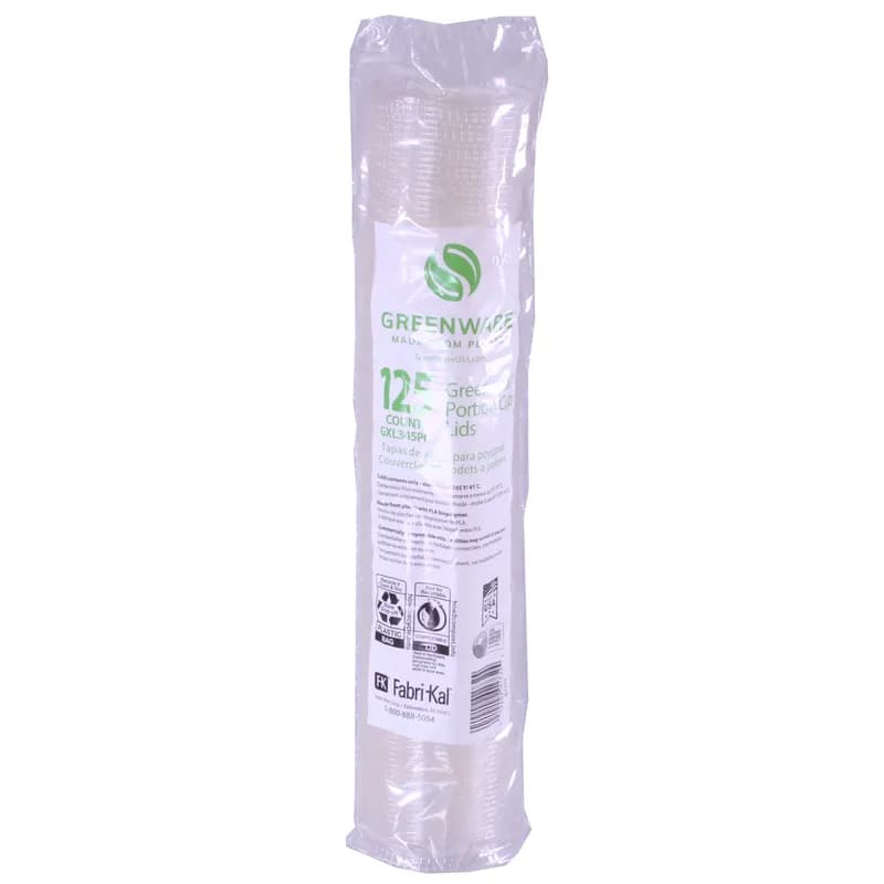 Greenware® Lid 3.2X0.3 IN PLA Clear For Souffle & Portion Cup 2000/Case