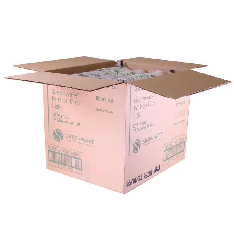 Greenware® Lid 3.2X0.3 IN PLA Clear For Souffle & Portion Cup 2000/Case