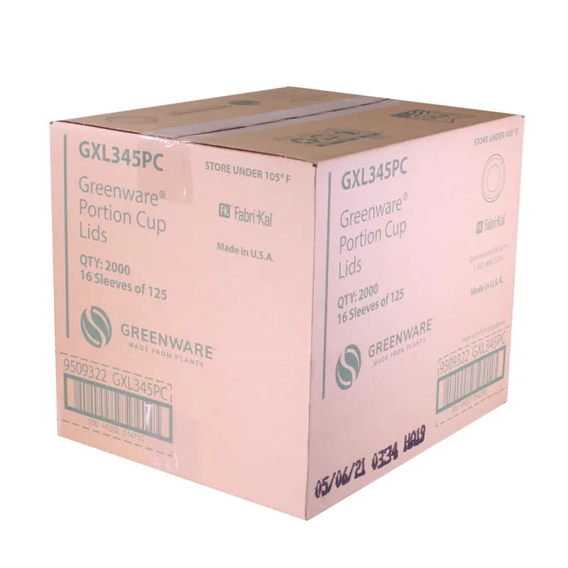 Greenware® Lid 3.2X0.3 IN PLA Clear For Souffle & Portion Cup 2000/Case