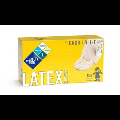 Gloves Large (LG) Natural Latex Powdered 100 Count/Pack 10 Packs/Case