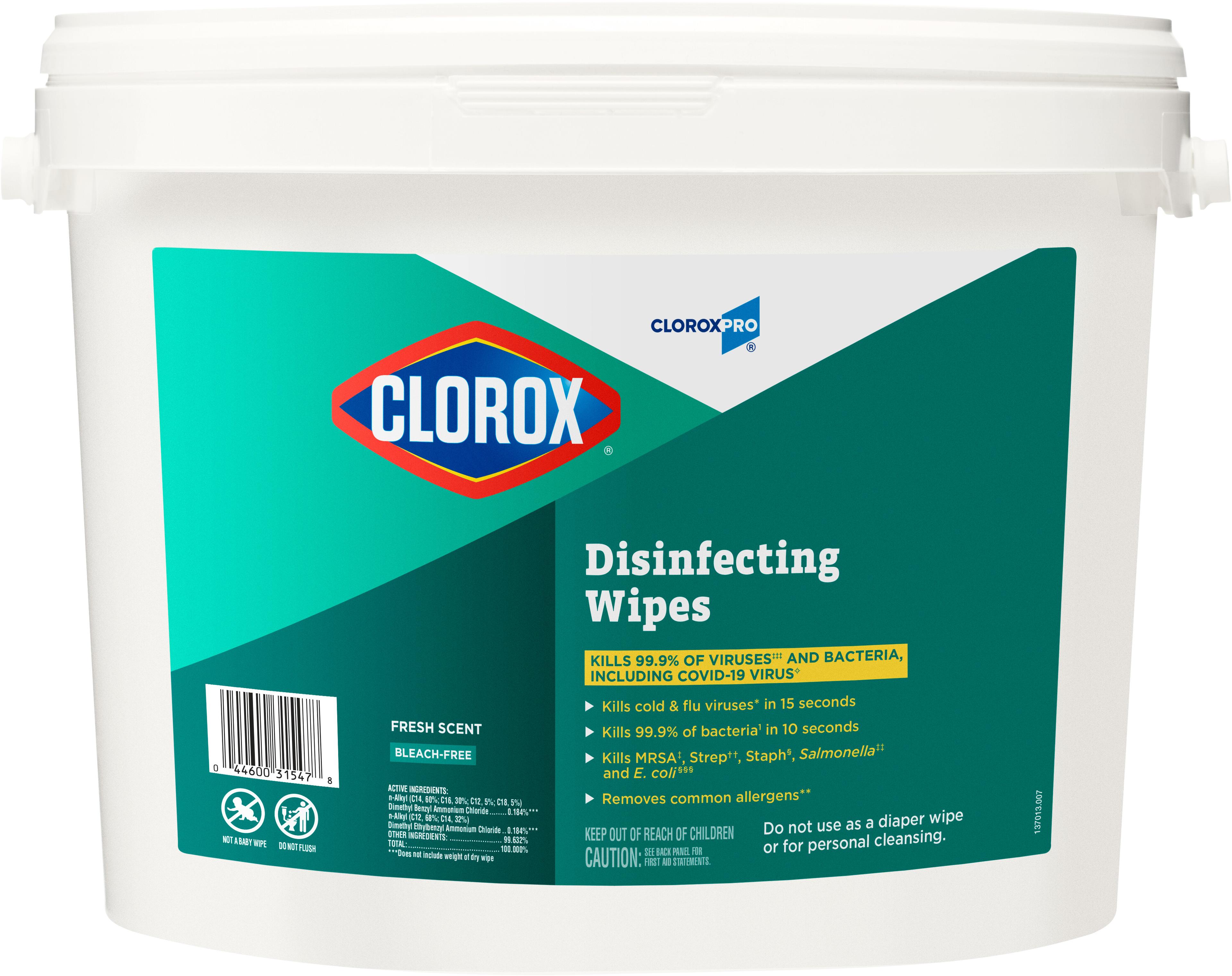 Clorox® Fresh Scent One-Step Disinfectant Multi Surface Wipe Bleach-Free Antibacterial 700/Case