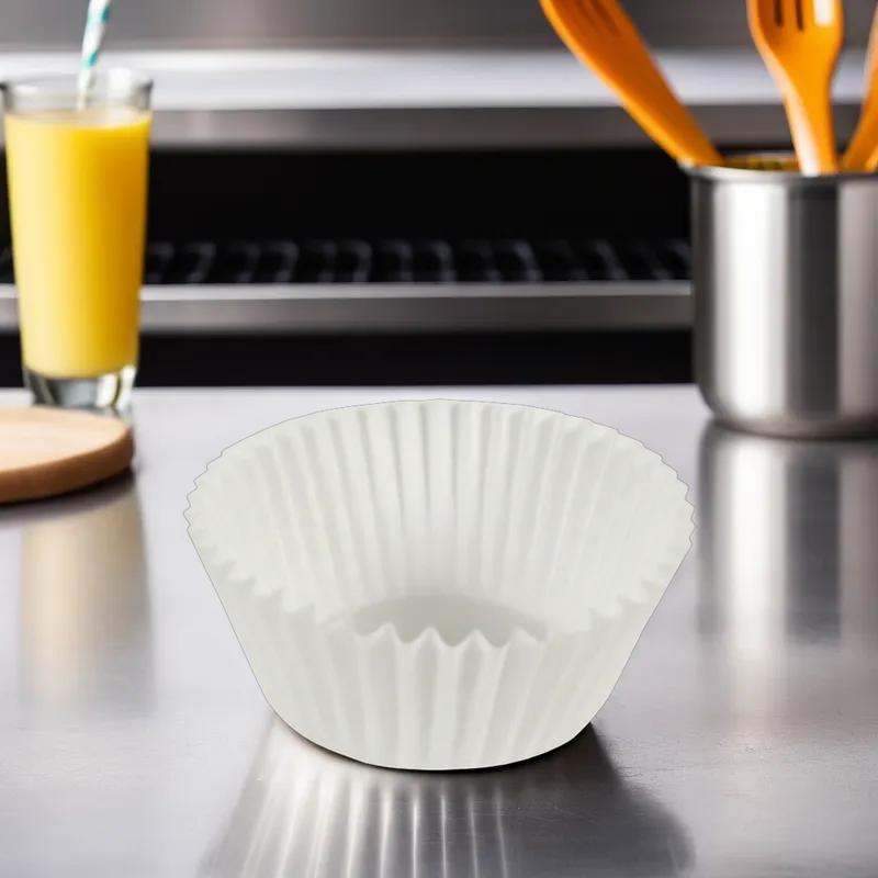 Baking Cup 3.25 IN Paper White Fluted 10000/Case