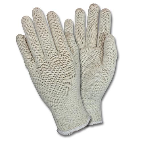 Gloves Mens Large (LG) Light Weight Cotton Polyester String Knit 12/Dozen