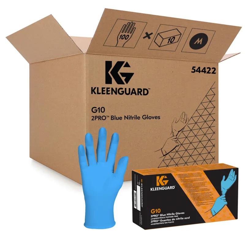 KleenGuard™ Gloves Medium (MED) Blue Nitrile 100 Count/Box 10 Box/Case 1000 Count/Case