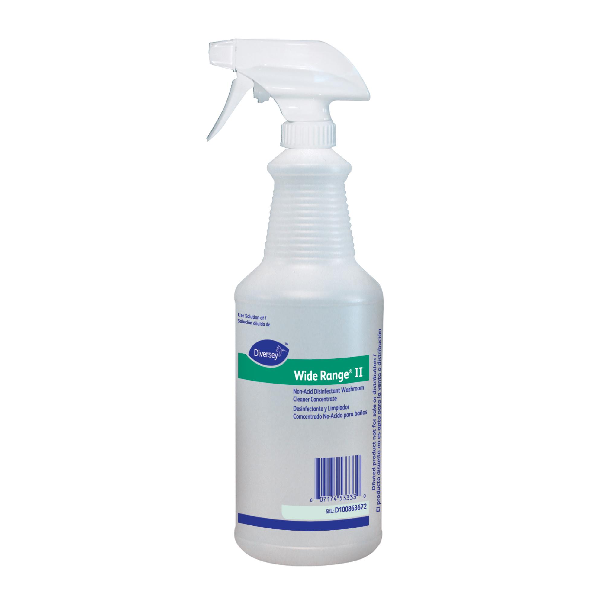 Wide Range II® Disinfectant Restroom Cleaner 32 OZ Neutral Concentrate Non-Acid 12/Case