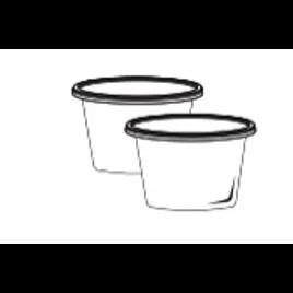 Take-Out Container Base & Lid Combo 16 OZ Plastic Black Round 250/Case