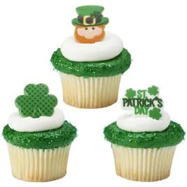Cake & Cupcake Topper Ring Plastic Multicolor St. Patrick's Day 144/Pack