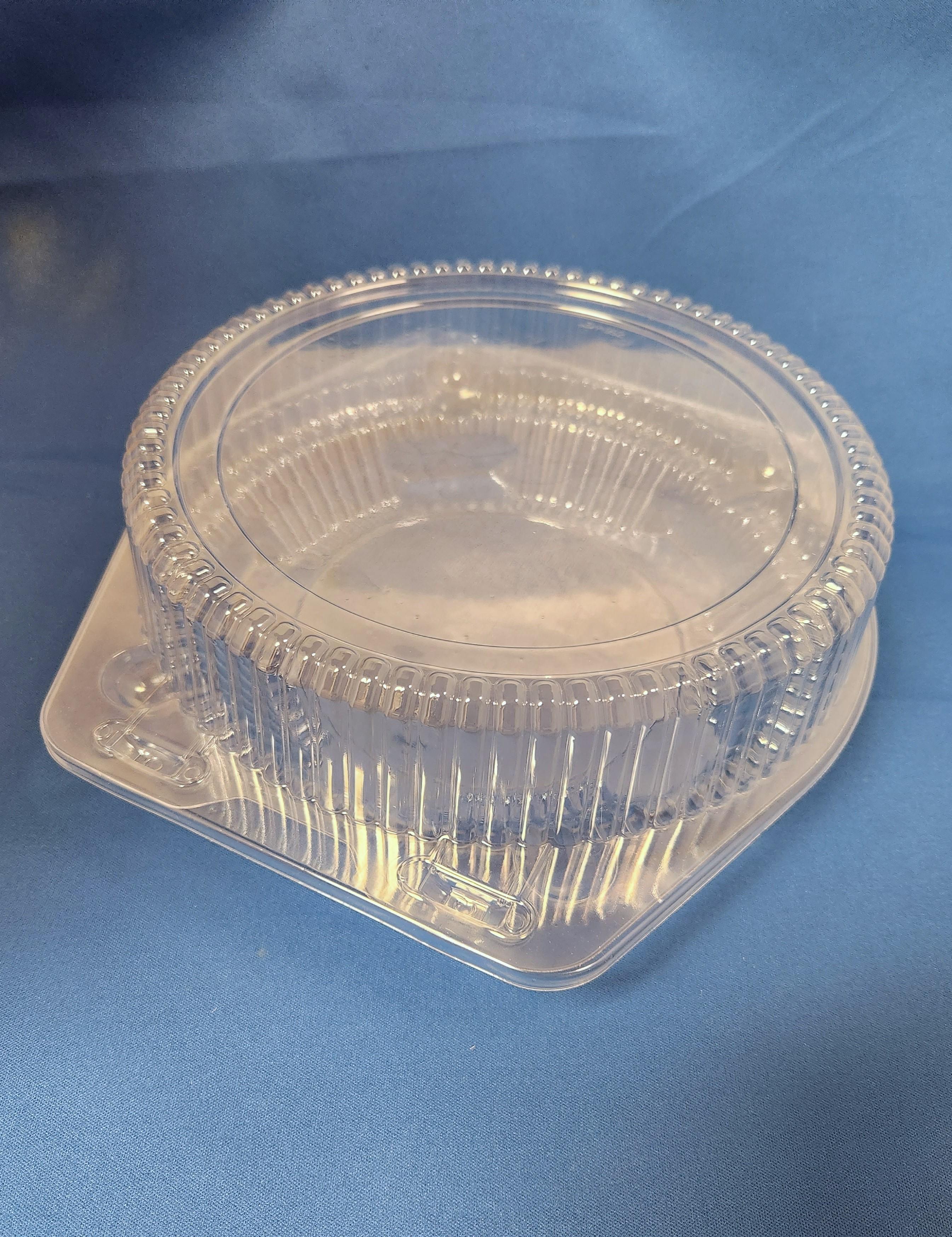 Pie Hinged Container With Dome Lid 9 IN OPS Clear Round Deep 100/Case