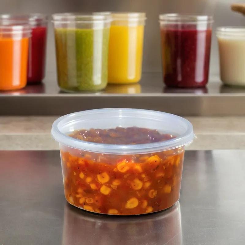 HomeFresh® Deli Container Base 12 OZ PP Clear Round 500/Case