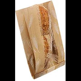 Bagcraft® Dubl Wax® Bread Bag 8X3.5X12.75 IN Paper Kraft Wheat With Seal Strip Closure With Window 500/Case