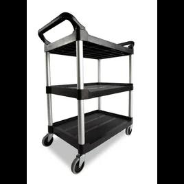Utility Cart 33.63X18.63X37.75 IN 200 LB Black Gray Plastic With Casters 1/Each