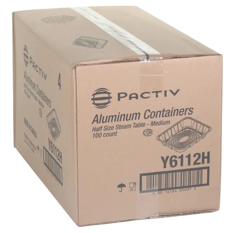 Steam Table Pan 1/2 Size 104 OZ 11.8X9.4X2.2 IN Aluminum Silver Medium 100/Case