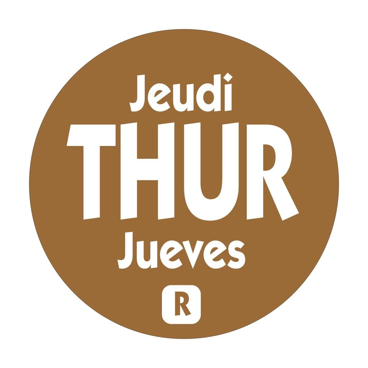 Thursday Label 0.75 IN Round Permanent Dot 2000/Roll