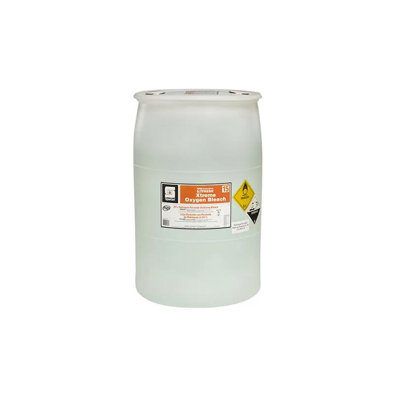 Clothesline Fresh® Xtreme® 15 Fragrance Free Oxygen Bleach 55 GAL Acidic RTU Hydrogen Peroxide 1/Drum