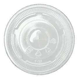 Lid Flat 92MM PET Clear For Cup With Hole 1000/Case