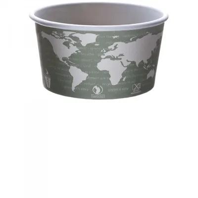 World Art Soup Food Container Base 12 OZ PLA Green Round 500/Case