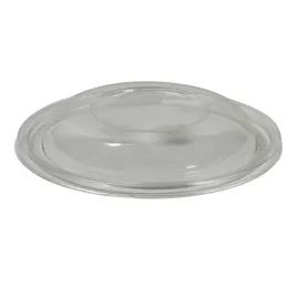 Lid Dome Large (LG) 9.25X1.25 IN 1 Compartment PET Clear Round Shallow For 24-32-48 OZ Bowl Unhinged 100/Case