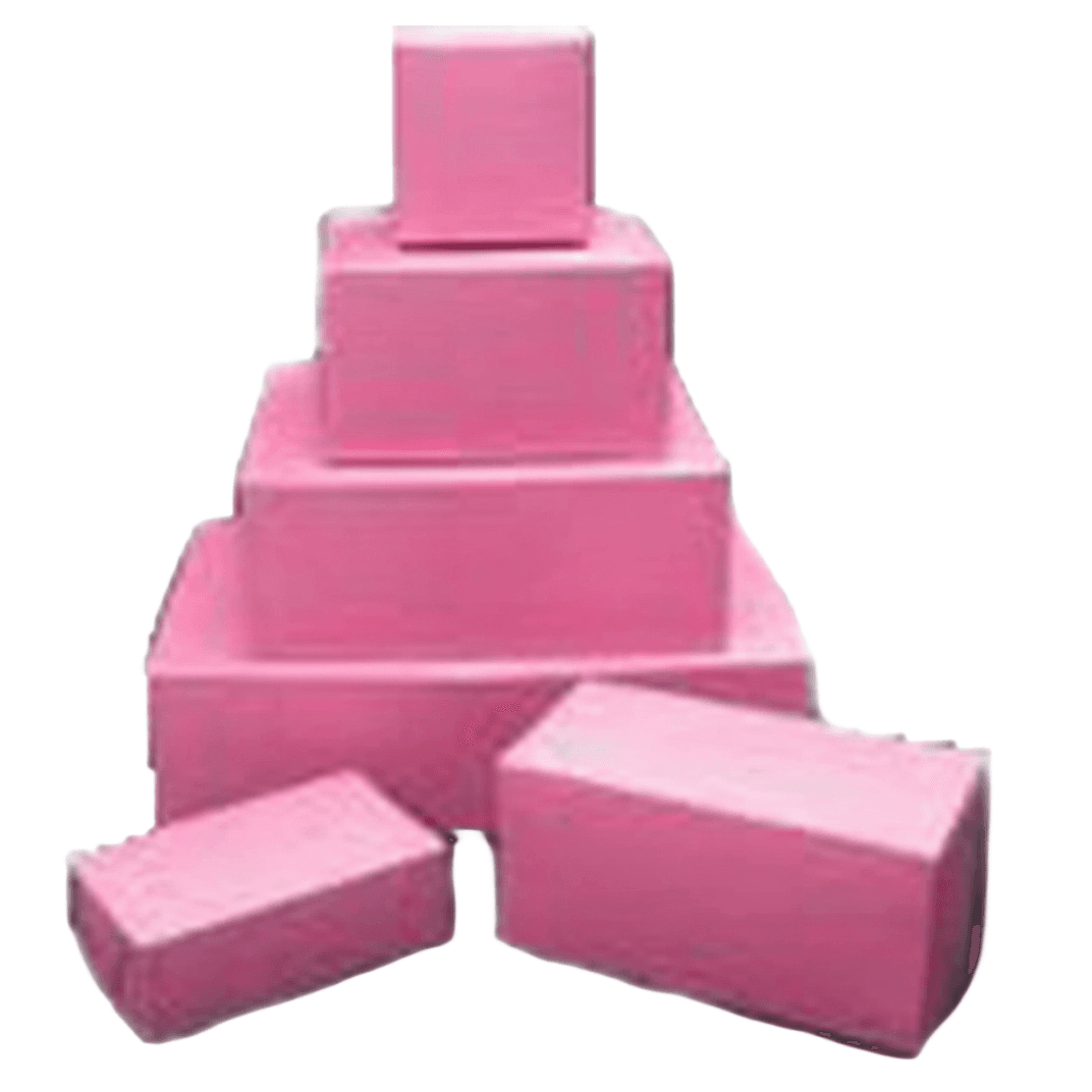Cake Box 1/2 Size 19.5X14X4 IN Paperboard Pink Rectangle 2 Piece 100/Case