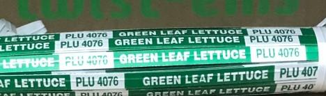 VP PLU 4076 Green Leaf Lettuce Twist Tie 18X0.375 IN Green 300/Bundle