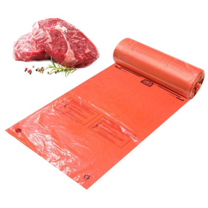 Meat Bag 11X19 IN 12 LB Low-Density Polyethylene (LDPE) 1.25MIL Red 156 Count/Bag 4 Packs/Case 624 Count/Case