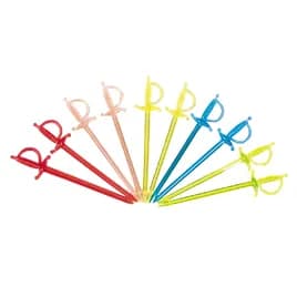 Poly King® Sword Pick Assorted 1000 Count/Pack 10 Packs/Case