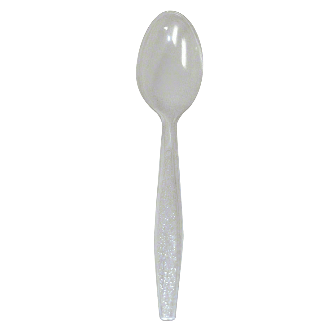 Spoon Clear Heavyweight Textured Handle 1000/Case