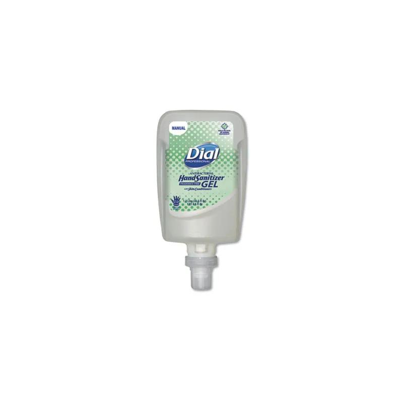 Dial Hand Sanitizer Gel 1.2 L Fragrance Free Antibacterial Manual Refill 3/Case