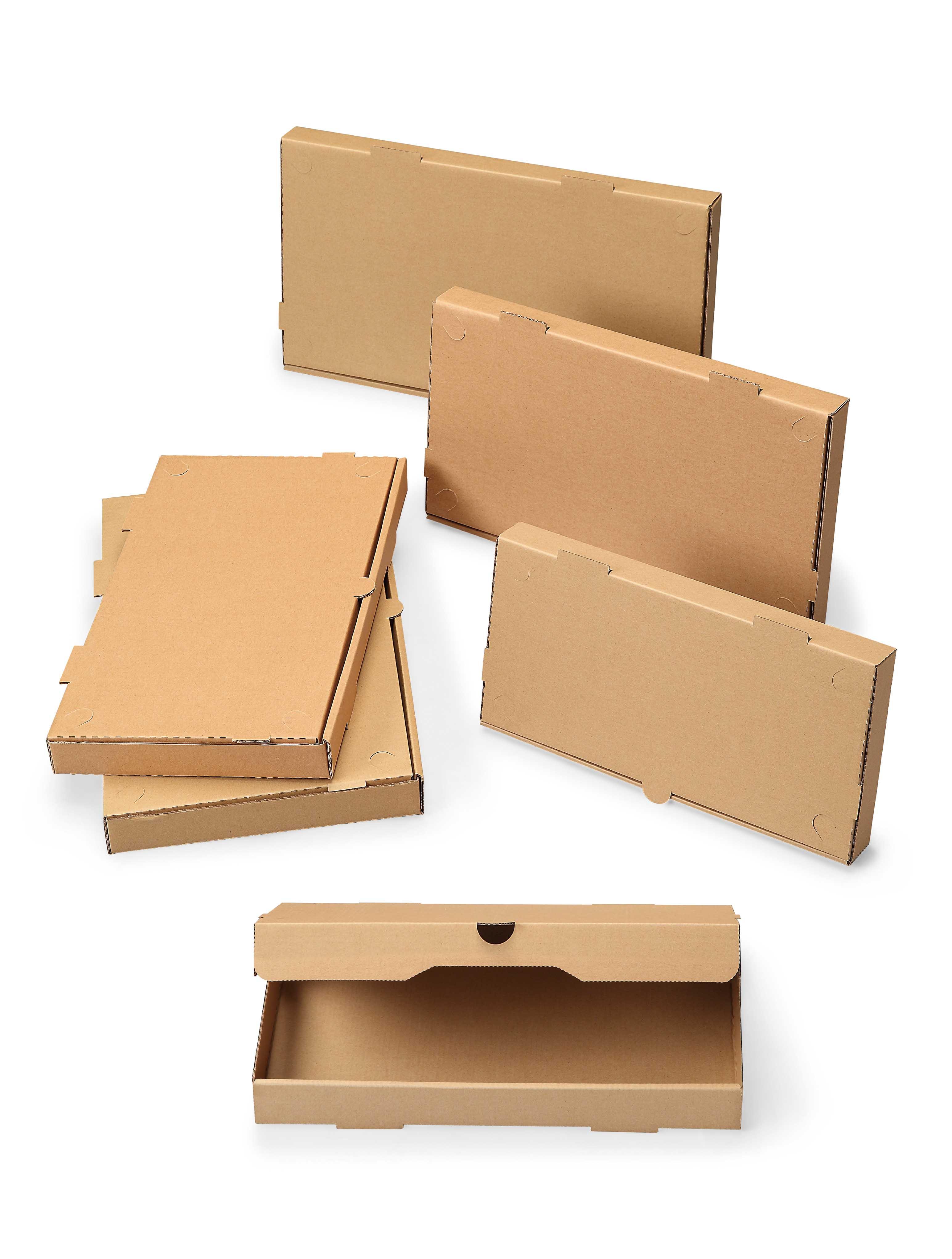 Pizza Box 16X9X1.5 IN Corrugated Cardboard Kraft/Kraft Plain B-Flute 50/Case