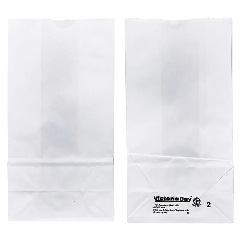 Victoria Bay Bag 4.02X2.56X7.99 IN Paper #2 White 500/Bundle