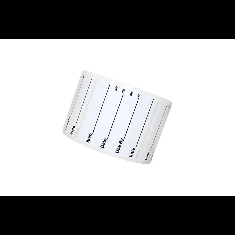 Item Date Use By Initals Expiration Write In Label 2X2 IN Black Removable 500 Count/Roll 25 Rolls/Case 12500 Count/Case