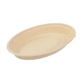 Burrito Bowl 24 OZ Molded Fiber Natural Oval Microwave Safe Freezer Safe 125 Count/Pack 2 Packs/Case 250 Count/Case